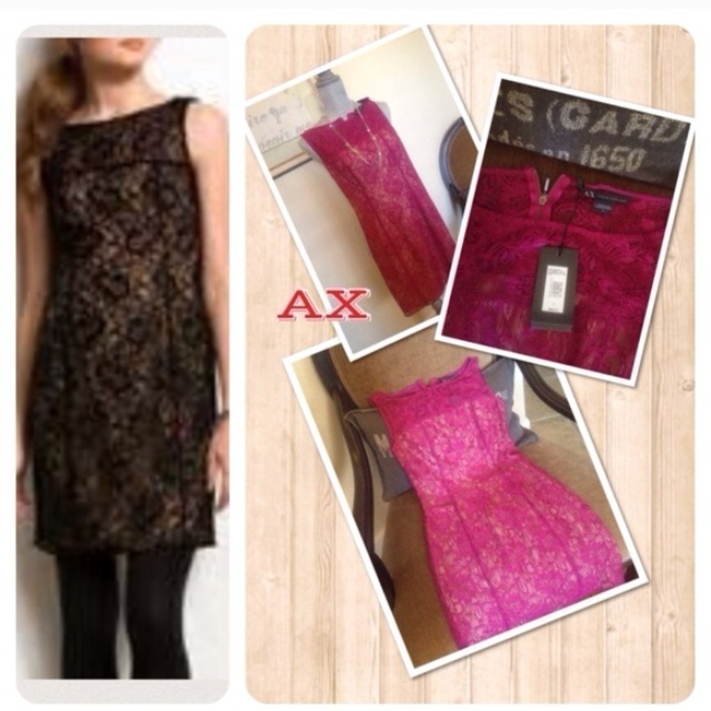 New - AX fuchsia lace dress